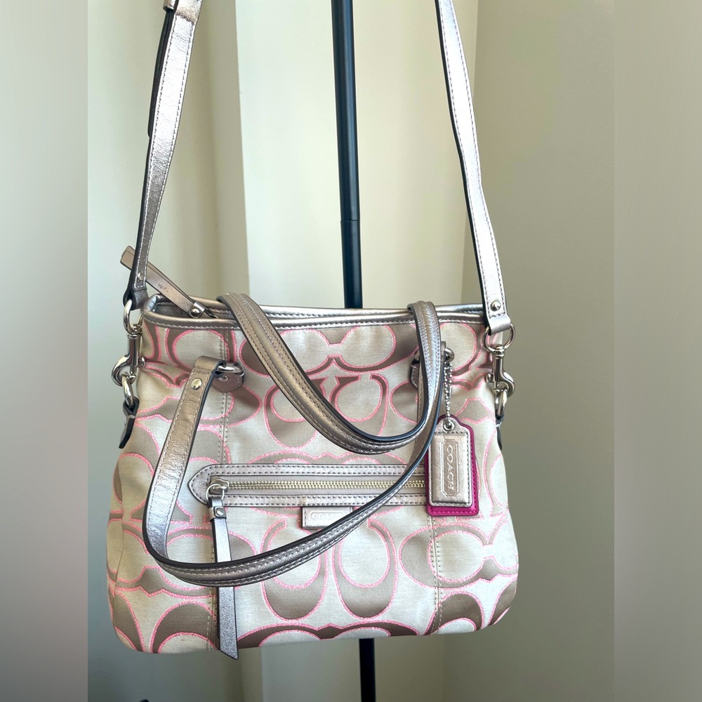 EUC Coach Daisy Outline Signature Metallic Mia